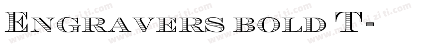 Engravers bold T字体转换